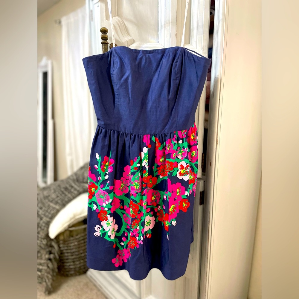 EUC strapless floral Lilly Pulitzer Dress